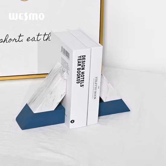 Novo estilo chinês decoração de arte exclusiva antigo azul roxo ágata pedra escritório suportes para livros oem